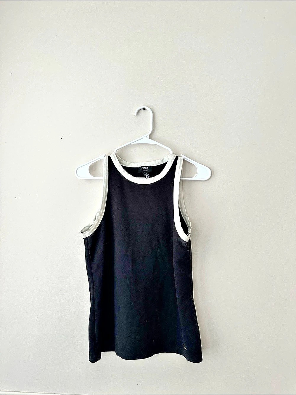 Jones New York Tank Top in Black & White Size XL Like New